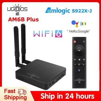 Ugoos AM6B Plus WIFI6 Amlogic S922X-J 2,2 ГГЦ Android 9 TV BOX LPDDR4 4 ГБ ОЗУ 32 ГБ ПЗУ Медиаплеер 4K 2,4/5G 1000M телеприставка