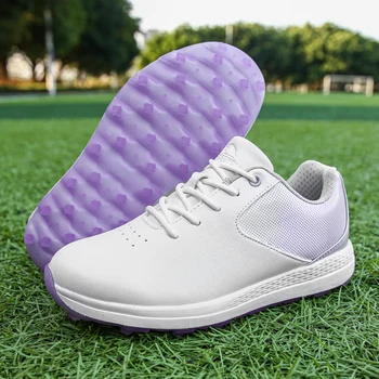 Женская обувь для гольфа, водонепроницаемые кожаные кроссовки для гольфа, удобные и нескользящие Размеры 36-43