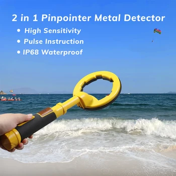 Подводный детектор 2 в 1 Pinpointer Ручной подводный импульсный металлоискатель для погружений со звуковыми вибрациями класса детектора, светодиодные оповещения