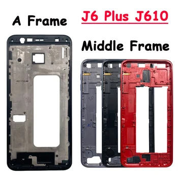 Для Samsung Galaxy J6 Plus J610 Полный корпус, крышка ЖК-панели, средняя рамка, дверца батарейного отсека со средней рамкой J6 Plus