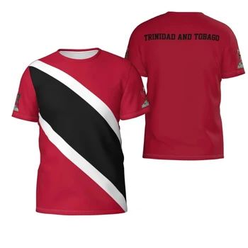 Пользовательские имя, номер, Флаг Тринидада и Тобаго, 3D футболки, Одежда, футболки, мужские, женские футболки, топы для футбольных фанатов, подарок