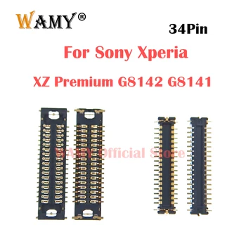 34-Контактный Разъем Питания Кнопка Регулировки Громкости Гибкий Кабель Разъем FPC Clip Plug Для Sony Xperia XZ Premium G8142 G8141 XZP На Материнской Плате
