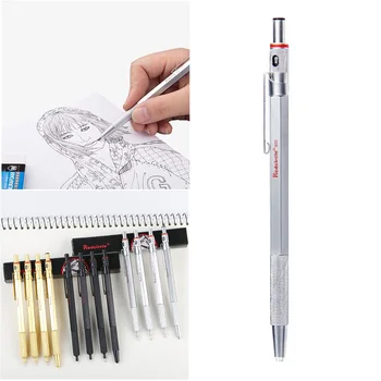 Стартовый набор механических карандашей 05 мм, автоматические грифели для заправки карандашей для письма, черчения чертежей (серебристый)