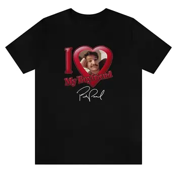Новая рубашка Pedro Pascal I Love My Boyfriend, Редкая Черная рубашка S-234XL H229 с длинными рукавами