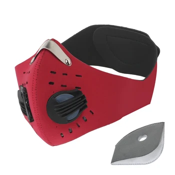 Защитная велосипедная маска, Велосипедная маска с фильтром, 1 шт. Маски с активированным углем для защиты от загрязнения, Дыхательный клапан