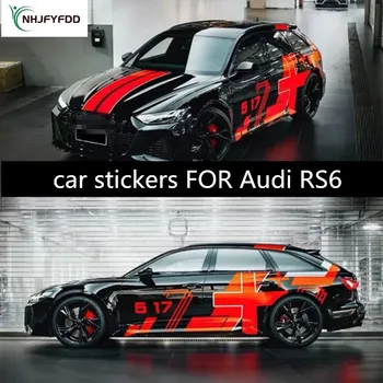 Новые автомобильные наклейки для Audi RS6 RS4 RS5 RS7 внешний вид кузова индивидуальное оформление модные наклейки для спортивных автомобилей, аксессуары для пленки