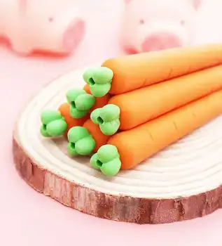 школьные принадлежности 3 шт. Креативная милая детская морковка в форме ручки, ластик для моркови, специальные канцелярские принадлежности