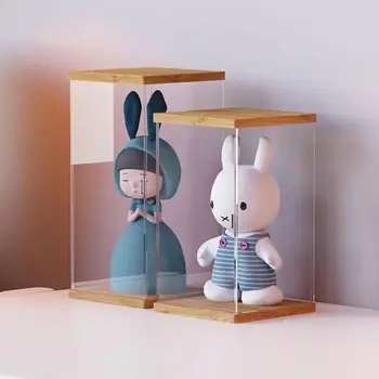 Прозрачный акриловый шкаф-витрина, ящик для хранения кукольной пыли для игрушечных моделей, независимый дисплей персонажей